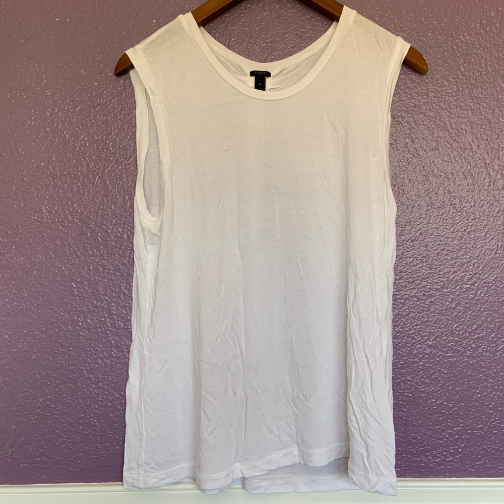 J. Crew - White Lose Tank Top